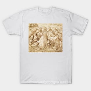 Design for Moxon's Tennyson - King Arthur and the Weeping Queens by Dante Gabriel Rossetti T-Shirt